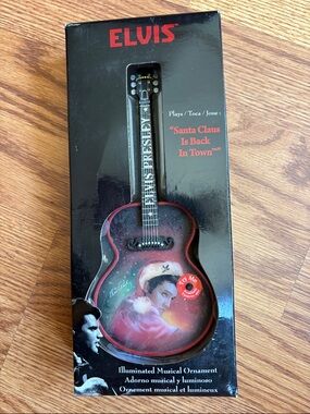 Vintage - ELVIS Black Decorative Collectible Box with Red Logo